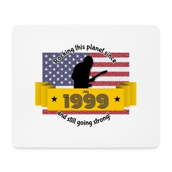 25. Anniversaire Rocking this planet since 07/1999 - Tapis de souris (format paysage) - blanc - Devant
