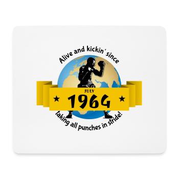 60. Geburtstag Alive and kickin since 07/1964 - Mouse Pad (horizontal) - white - Front