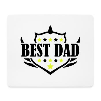 Meilleur papa - Tapis de souris (format paysage) - blanc - Devant