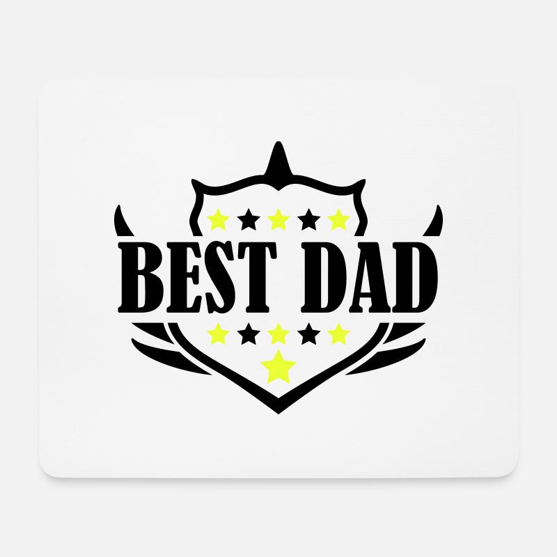 best dad - Mousepad (Querformat) - Weiß