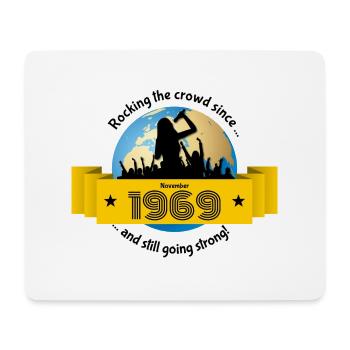 55. Anniversaire Secouant la foule depuis 11/1969 - Tapis de souris (format paysage) - blanc - Devant