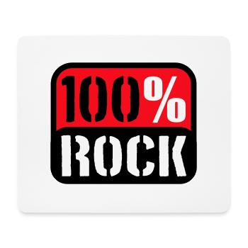 100% Percent Rock Heavy Metal Musique Texte Logo Fun - Tapis de souris (format paysage) - blanc - Devant