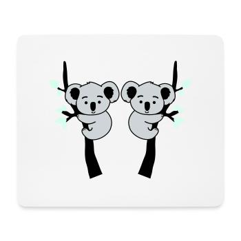 Koala Bear Bande dessinée 2 - Tapis de souris (format paysage) - blanc - Devant