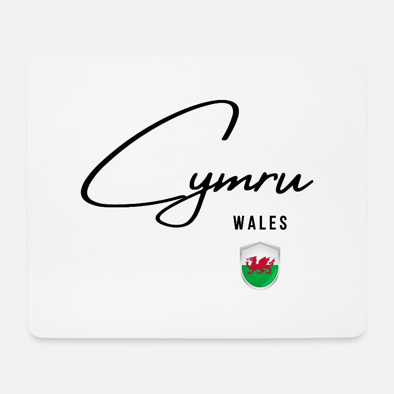 Flagge von Wales, walisischer Stolz - Mousepad (Querformat) - Weiß