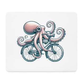 Oktopus Reitrad Vintage Style - Mousepad (Querformat) - Weiß - Vorne