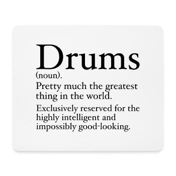 Funny Drummer Definition - Mousepad (Querformat) - Weiß - Vorne