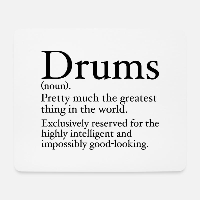 Funny Drummer Definition - Mousepad (Querformat) - Weiß