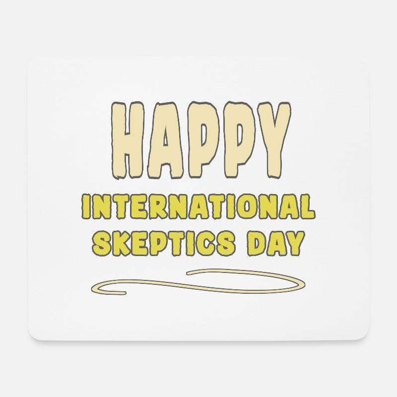 Internationaler Tag der Skeptiker - Mousepad (Querformat) - Weiß