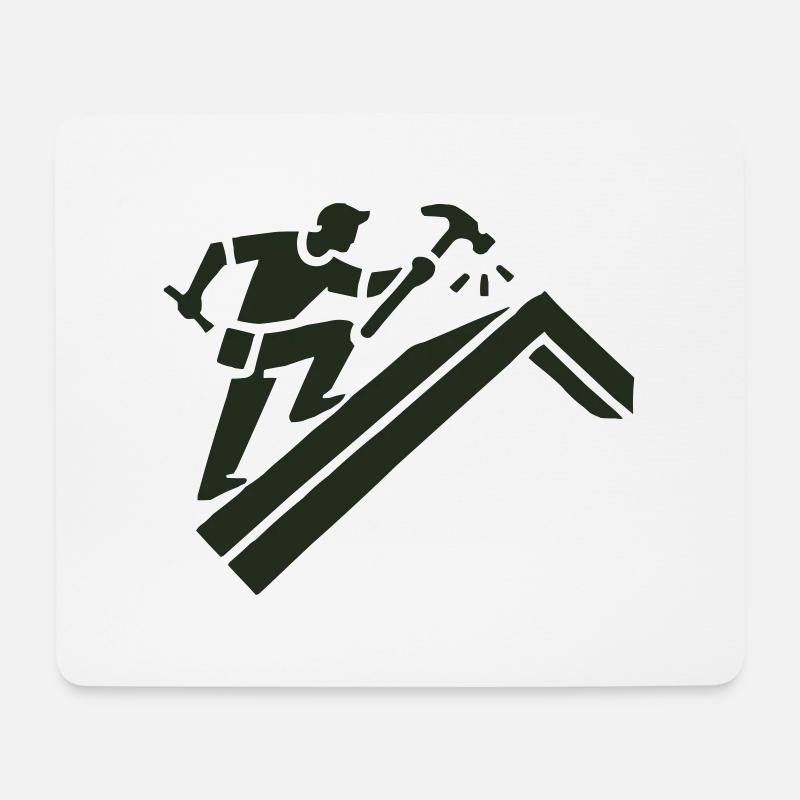 dachdecker - Mousepad (Querformat) - Weiß