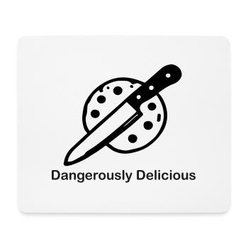 Cookie et couteau - Un design dangereusement délicieux - Tapis de souris (format paysage) - blanc - Devant