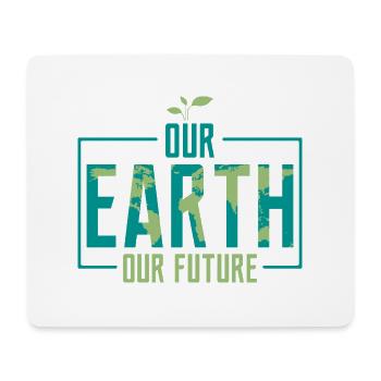 Our Earth Our Future Earth Day Environmental Plane - Mouse Pad (horizontal) - white - Front