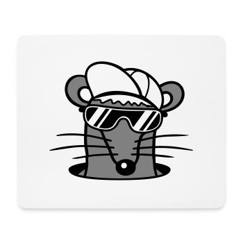 Souris Lunettes de soleil Cool Cappy Trou de sol Trou de souris - Tapis de souris (format paysage) - blanc - Devant