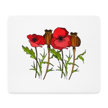 Blumen - Mousepad (Querformat) - Weiß - Vorne