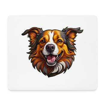 Happy dog - Mouse Pad (horizontal) - white - Front