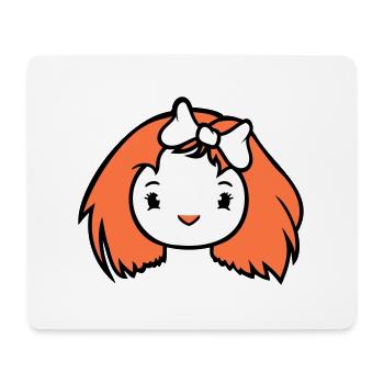 Vogel Dame Frau weiblich hübsches Gesicht Schleife - Mousepad (Querformat) - Weiß - Vorne