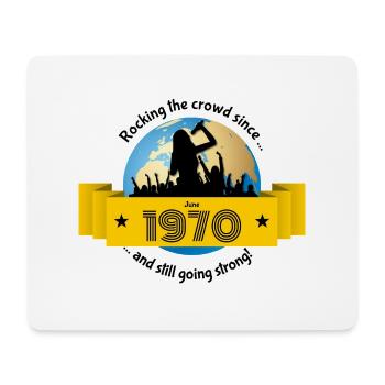 55. Geburtstag Secouant la foule depuis 06/1970 - Tapis de souris (format paysage) - blanc - Devant