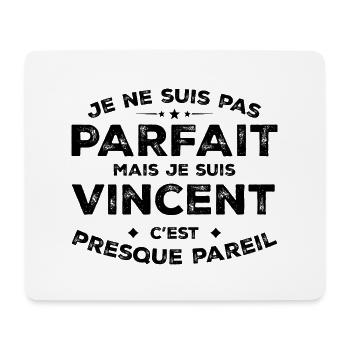 Vincent Un Prénom, Une Attitude L’Humour Vincent - Tapis de souris (format paysage) - blanc - Devant