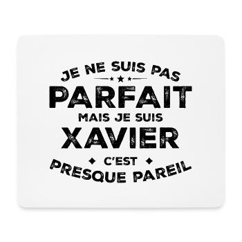 Xavier Un Prénom, Une Attitude L’Humour Xavier - Tapis de souris (format paysage) - blanc - Devant