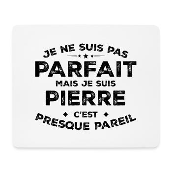 Pierre Un Prénom, Une Attitude L’Humour Pierre - Tapis de souris (format paysage) - blanc - Devant