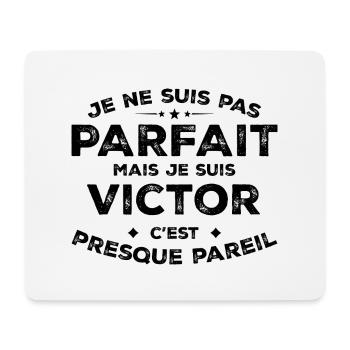 Victor Un Prénom, Une Attitude L’Humour Victor - Tapis de souris (format paysage) - blanc - Devant