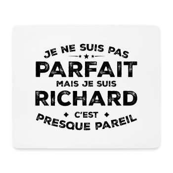 Richard Un Prénom, Une Attitude L’Humour Richard - Tapis de souris (format paysage) - blanc - Devant