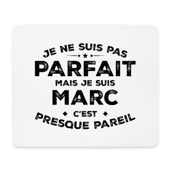 Marc Un Prénom, Une Attitude L’Humour Marc - Tapis de souris (format paysage) - blanc - Devant
