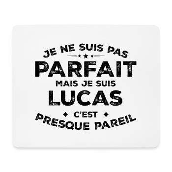 Lucas Un Prénom, Une Attitude L’Humour Lucas - Tapis de souris (format paysage) - blanc - Devant