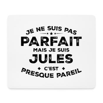 Jules Un Prénom, Une Attitude L’Humour Jules - Tapis de souris (format paysage) - blanc - Devant