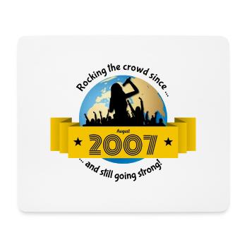 18. Anniversaire Qui fait vibrer la foule depuis 08/2007 - Tapis de souris (format paysage) - blanc - Devant