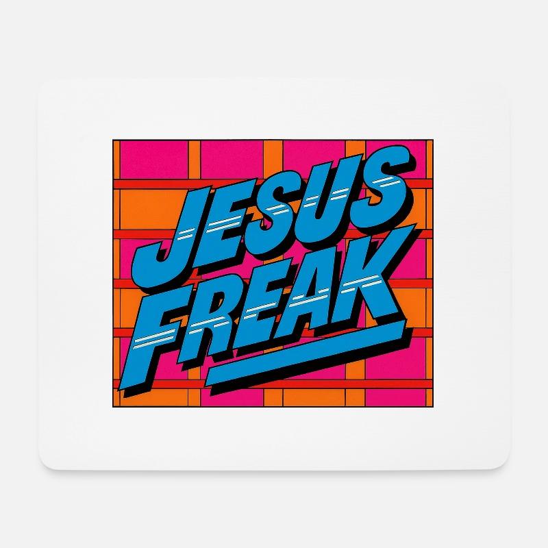 Jesus-Freak - Mousepad (Querformat) - Weiß