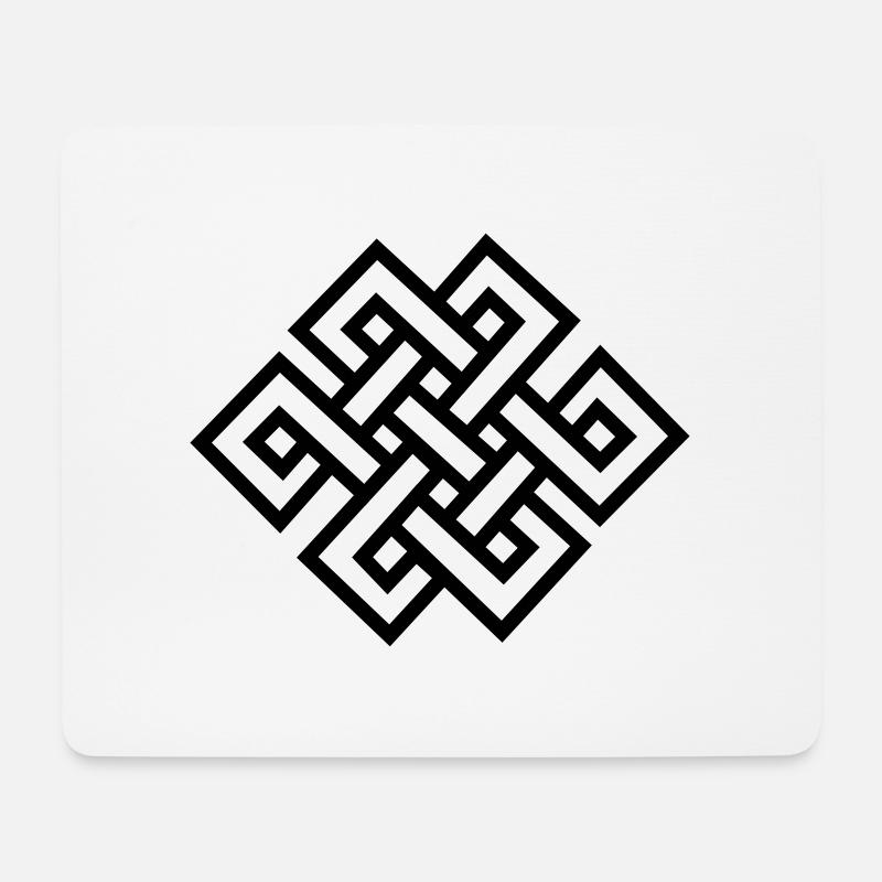 endless_knot_1c - Mousepad (Querformat) - Weiß
