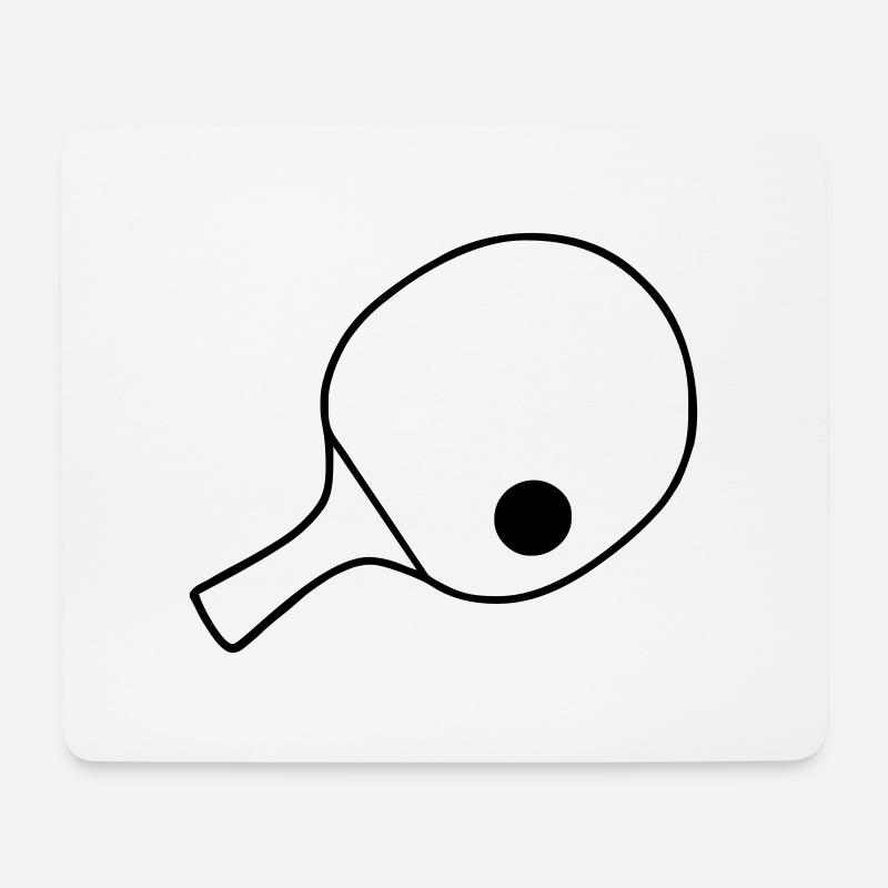 Tischtennis - Mousepad (Querformat) - Weiß