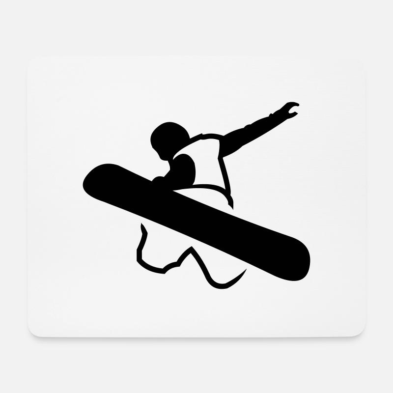 snowboarder_newstyle_v2 - Mousepad (Querformat) - Weiß
