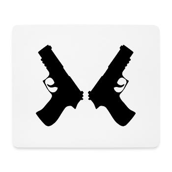 gun 2 mal - Mousepad (Querformat) - Weiß - Vorne
