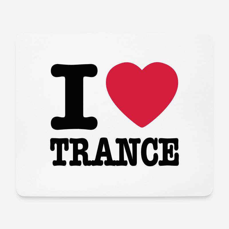 I love trance / I heart trance - Mouse Pad (horizontal) - white