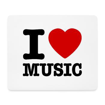 I love music EN - Mouse Pad (horizontal) - white - Front