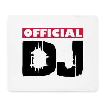 DJ - Tapis de souris (format paysage) - blanc - Devant