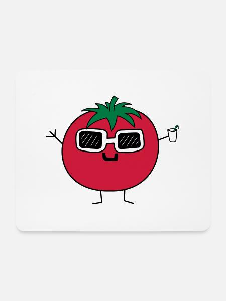 Cool Tomato - Mousepad (Querformat) - Weiß