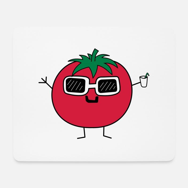 Cool Tomato - Mousepad (Querformat) - Weiß