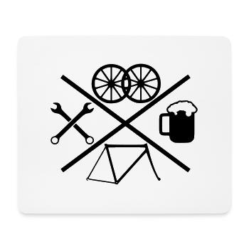 Cross Bike - Mousepad (Querformat) - Weiß - Vorne