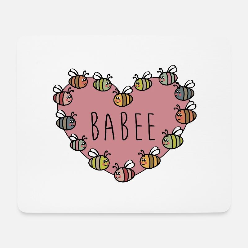Babee - Mousepad (Querformat) - Weiß