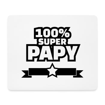 100% super papy - Tapis de souris (format paysage) - blanc - Devant