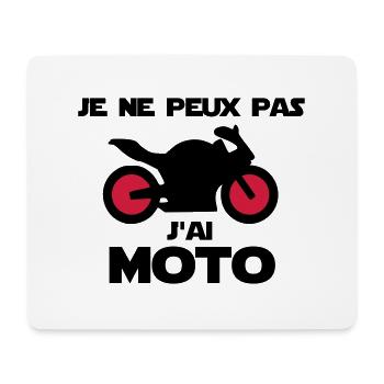 j'ai moto - Tapis de souris (format paysage) - blanc - Devant