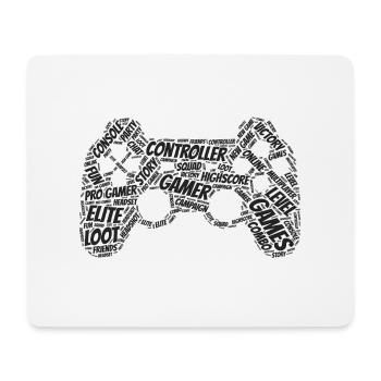 game controller wordart - Mousepad (Querformat) - Weiß - Vorne