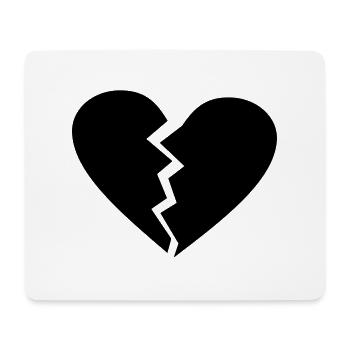 love broken heart - Mousepad (Querformat) - Weiß - Vorne