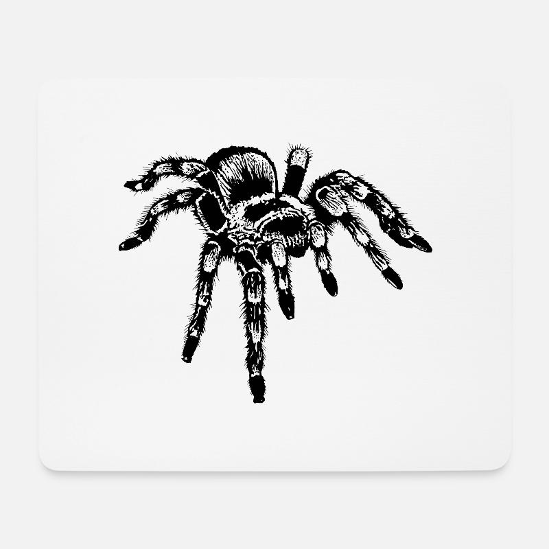 Mexikanische Rotknie-Vogelspinne - Mousepad (Querformat) - Weiß