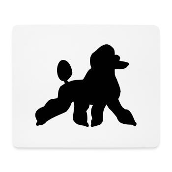 Pudel - Mousepad (Querformat) - Weiß - Vorne