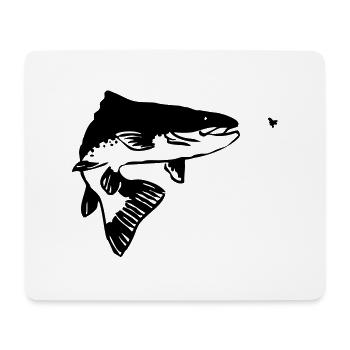 Forelle - Mousepad (Querformat) - Weiß - Vorne