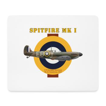 Spitfire Mk I Bennions - Tapis de souris (format paysage) - blanc - Devant