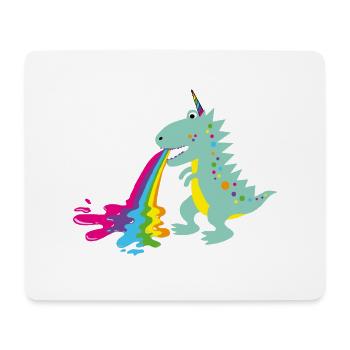 dinohorn, dino, einhorn, Dinosaurier - Mousepad (Querformat) - Weiß - Vorne